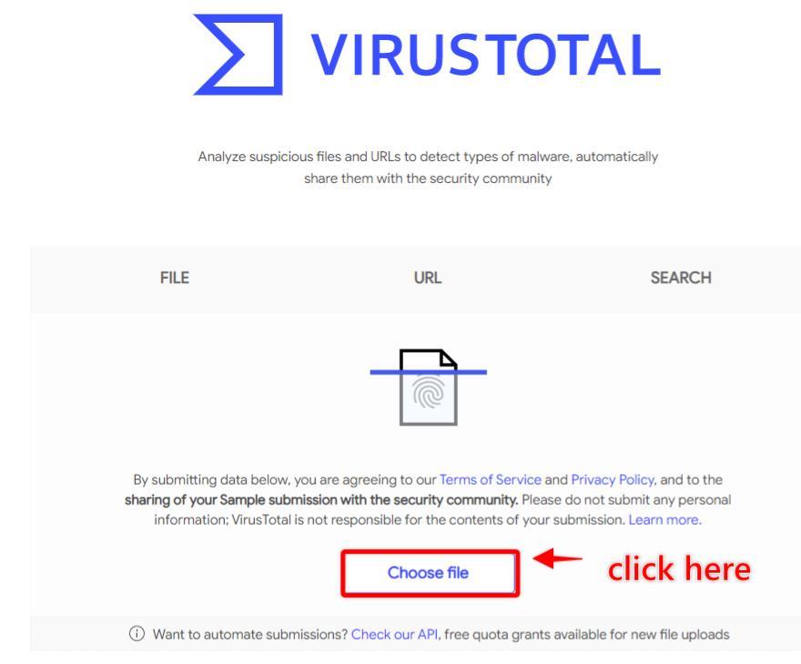 steps to scan a file for viruses