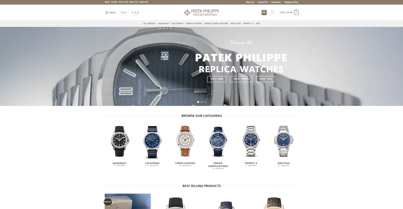Patek Philippe website image